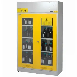 Armadio di sicurezza per acidi,chimici e basi con elettroventilatore e ante in vetro Airbank Solo Oggi